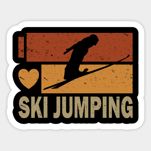 I Love Ski Jumping Winter Sports Sticker by POS